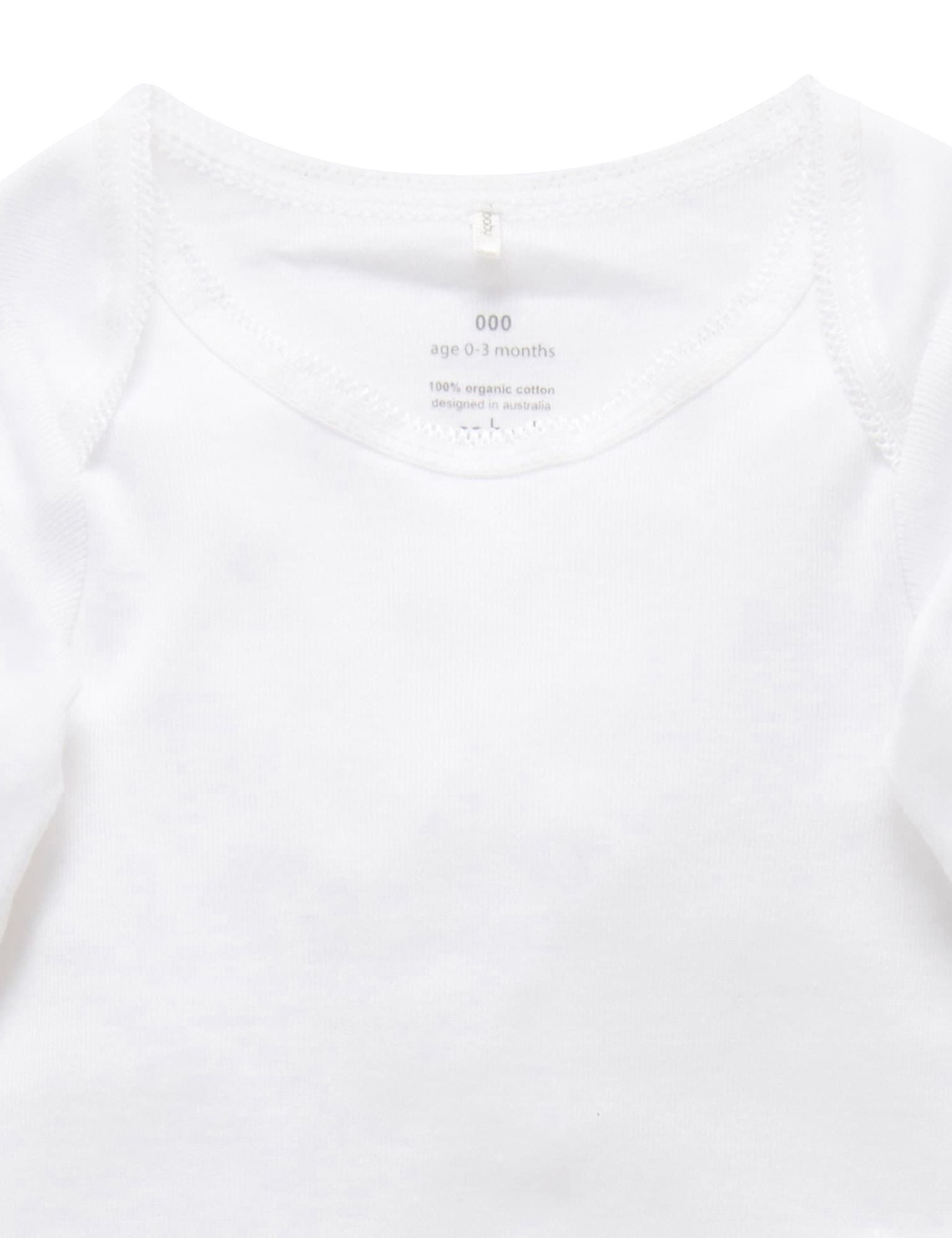 Easy Neck Long Sleeve Bodysuit Pack – White