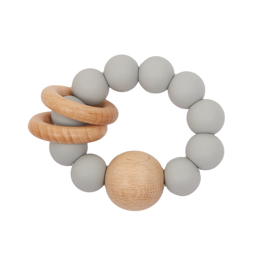 Ring Teether – Light Grey