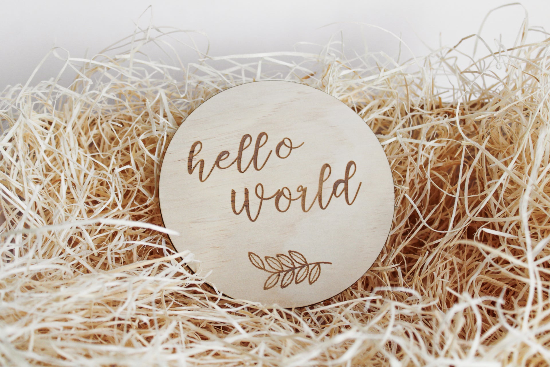 Wooden birth announcement plaques