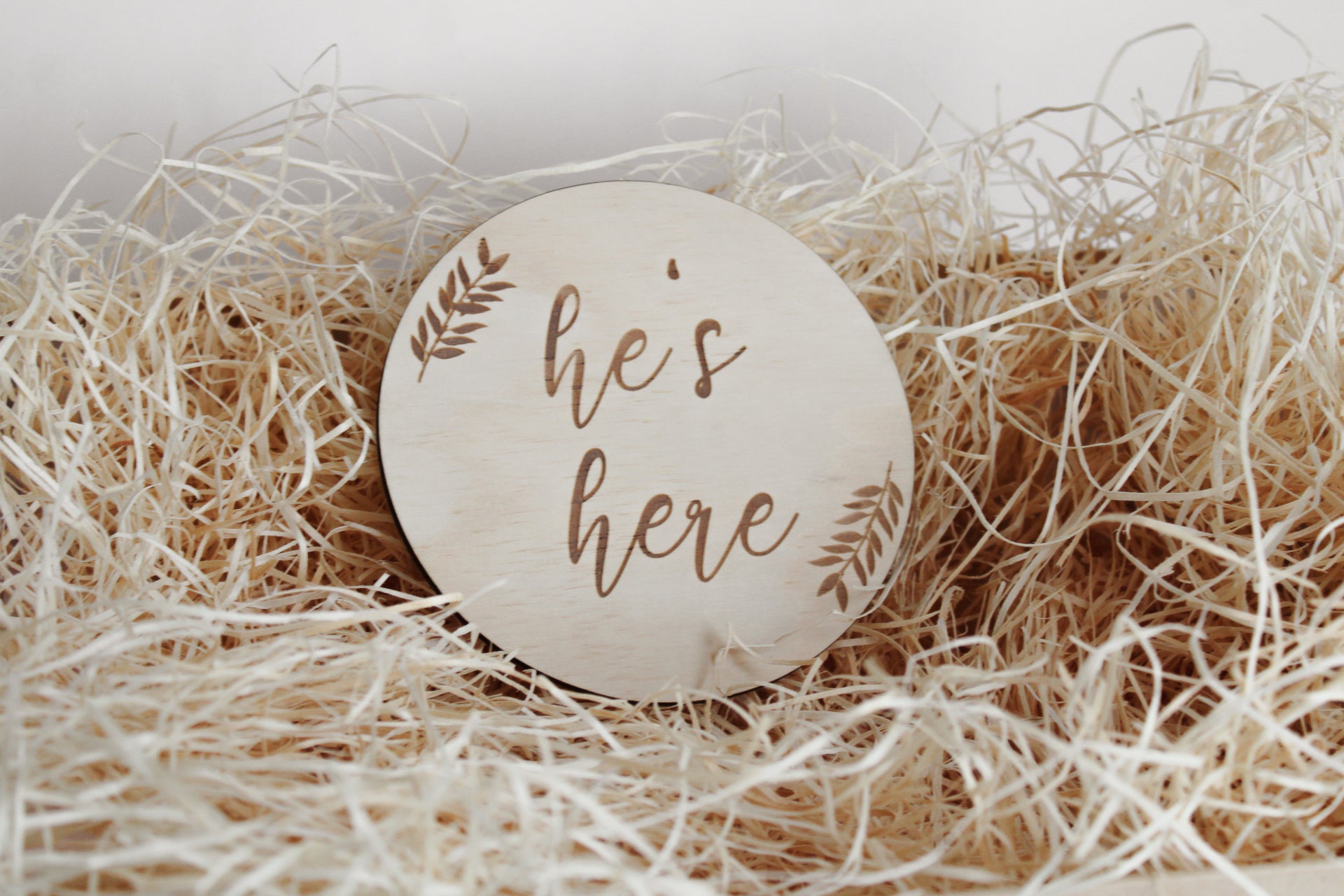 Wooden birth announcement plaques