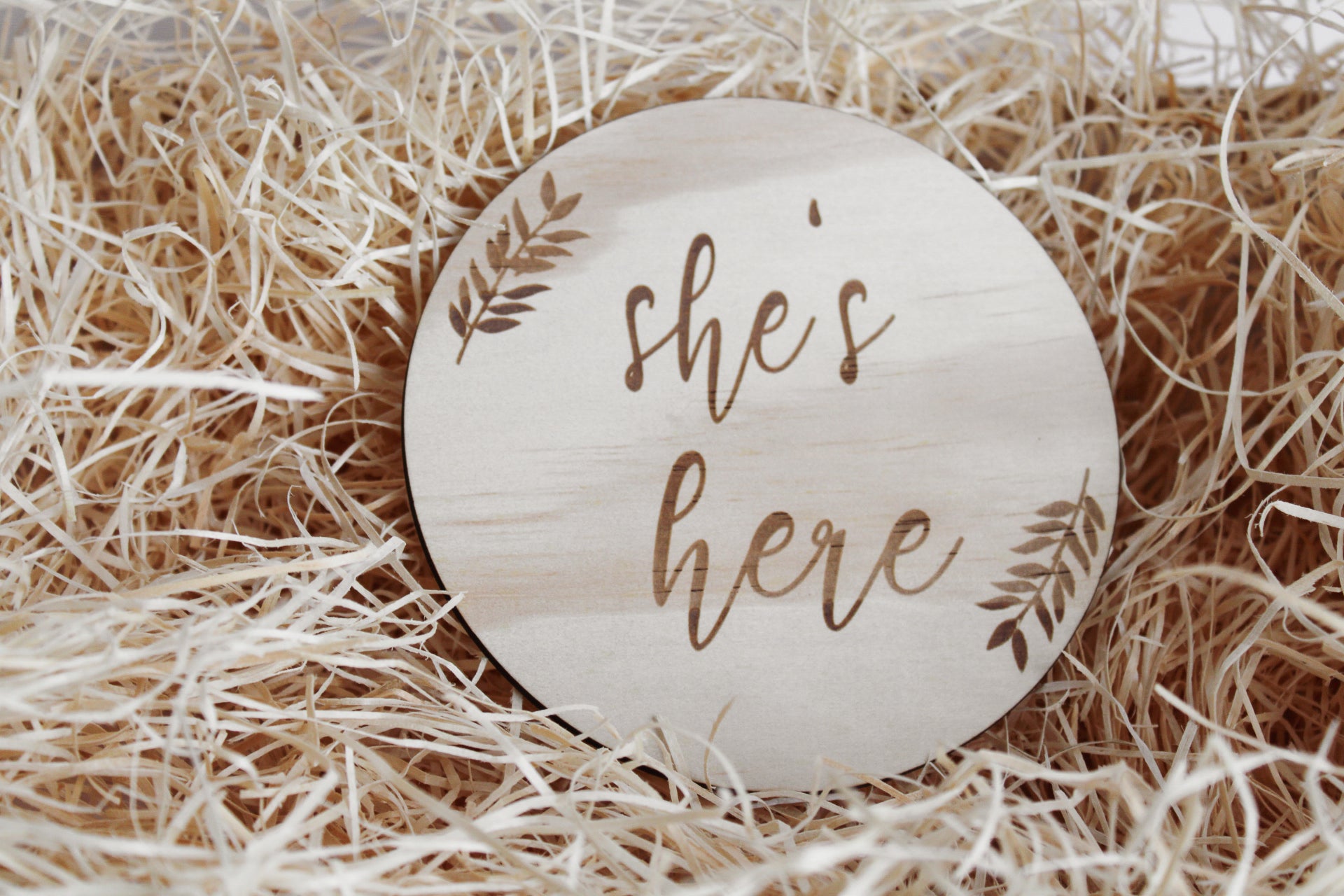 Wooden birth announcement plaques