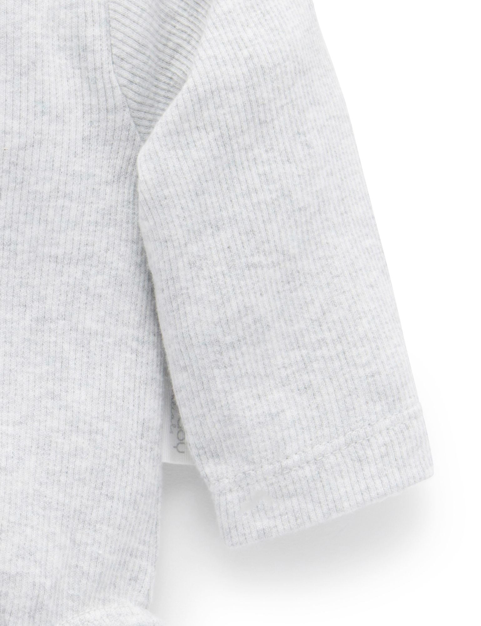 Purebaby Long Sleeve Ribbed Bodysuit – Grey