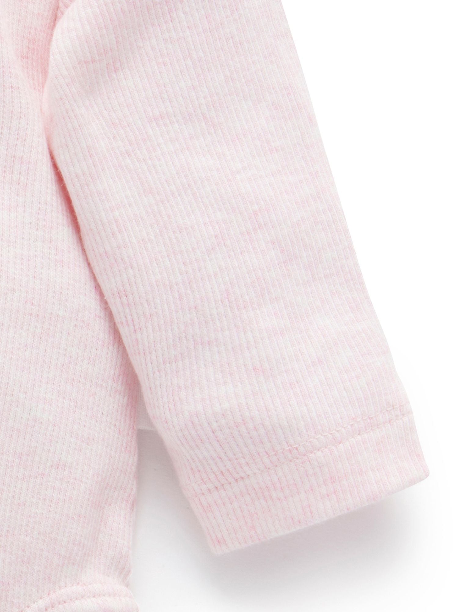 Purebaby Long Sleeve Ribbed Bodysuit – Pink
